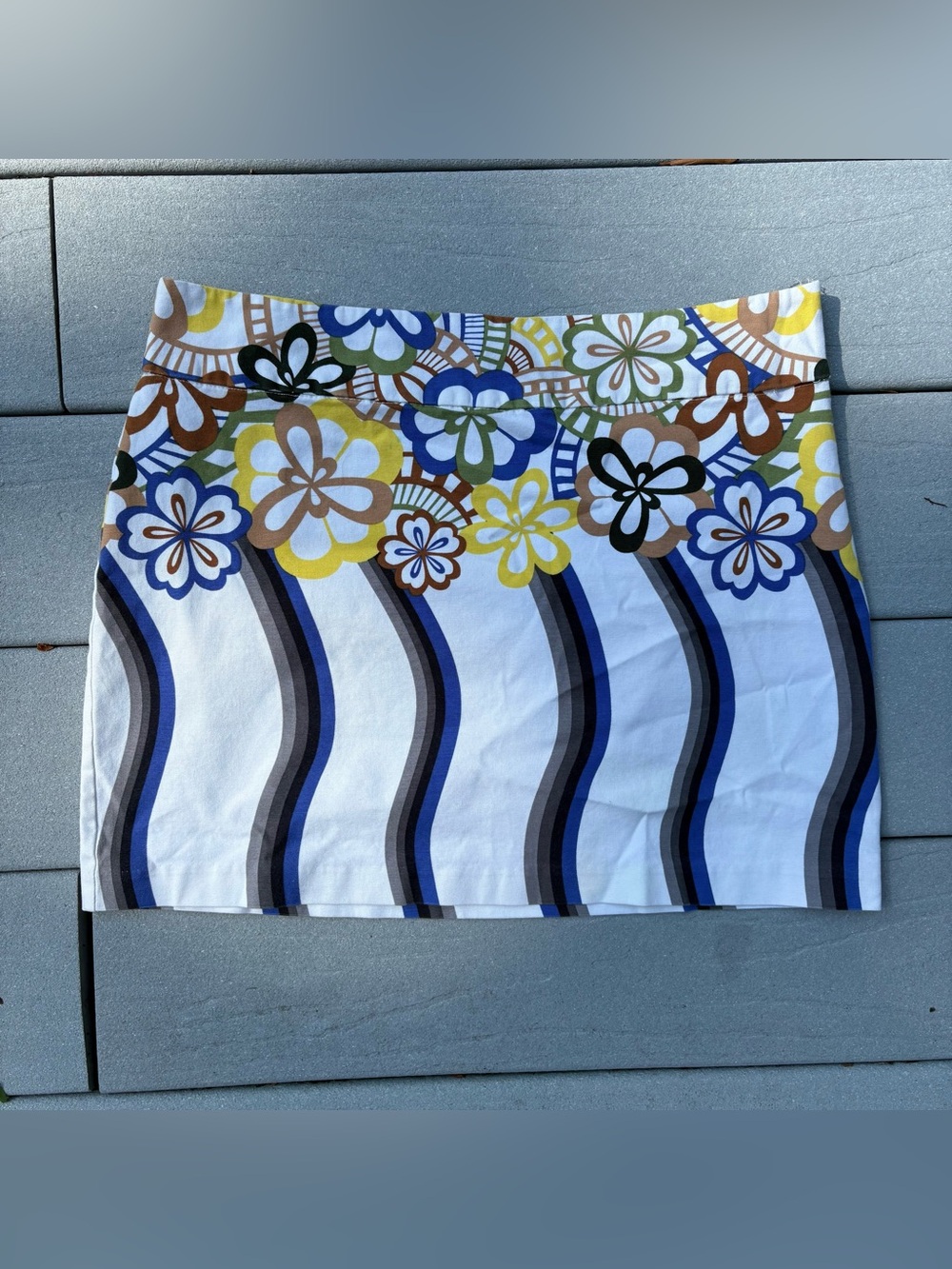 vintage y2k lowrise floral mini skirt - old navy, sz 6